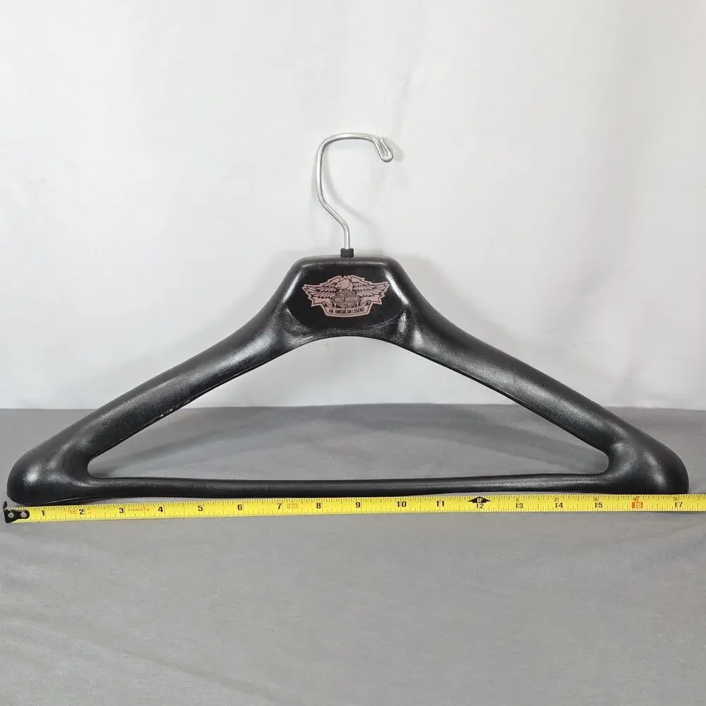Harley Davidson Clothes Heavy Coat Jacket Hanger Batts Korea Black Plastic Vtg